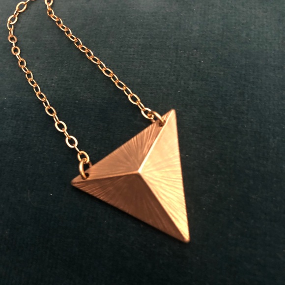 Triangle pendant necklace—gold color - Picture 2 of 3